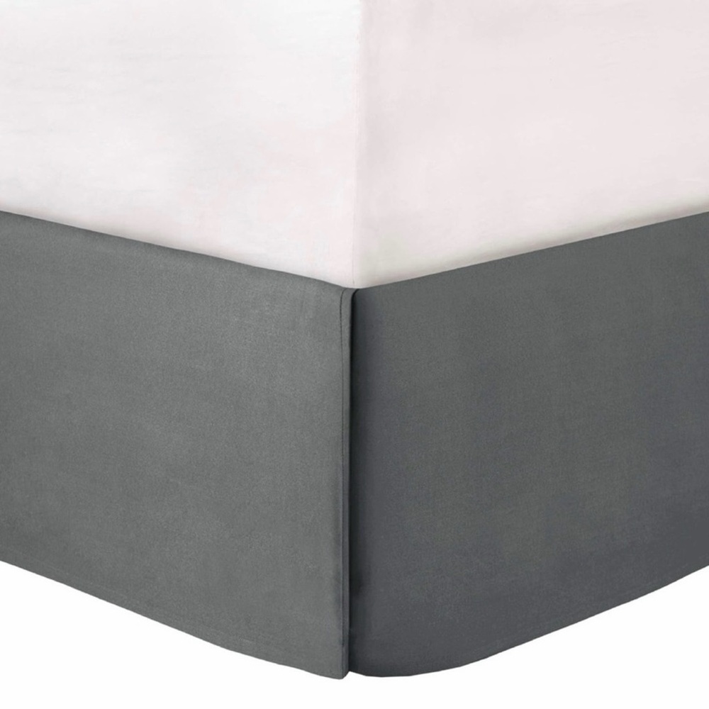 Madison Park Gray Tailored Bed Skirt King